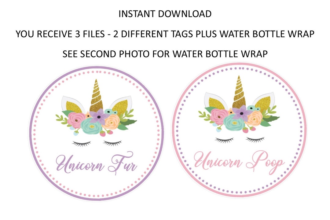 Unicorn Fur and Unicorn Poop Printable ( DIGITAL FILE) You Print ( PLUS ...