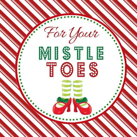 Mistle Toes Favor Tag Digital File YOU PRINT Christmas Nail Mistle Toes Favor Tag Digital File YOU PRINT Christmas Nail