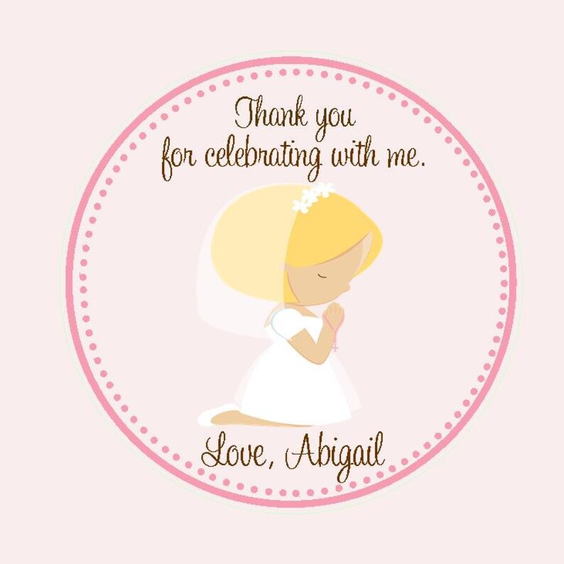 First Communion Favor Tags Tags Only Set of 12 1st | Etsy