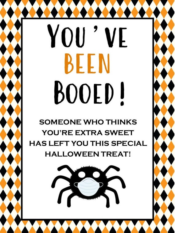 You've Been Booed - Instant Download ( 3x4" Rectangle Tag) Halloween You've Been Booed Il_570xn