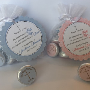 Baptism Favor Bag Set ( Set of 12) - First Communion Favors - Confirmation Favors - Baptism Favors - Christening Favors