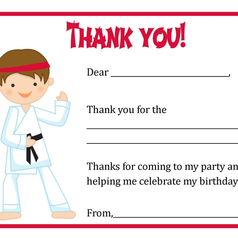 Karate Birthday Card - Etsy