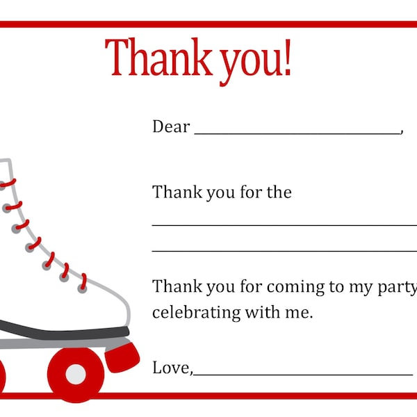 Rollerskate Birthday Card - Etsy