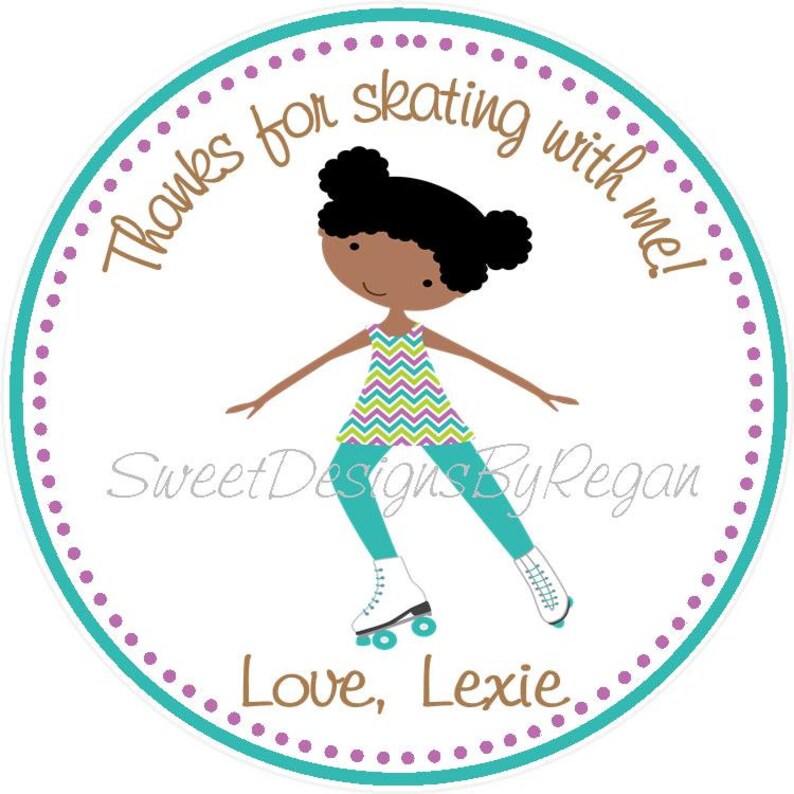 Roller Skating Party Favor Tags DIY Printable File - Etsy