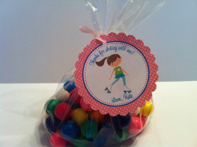 Roller Skating Party Favor Bags Rollerskating Birthday Etsy