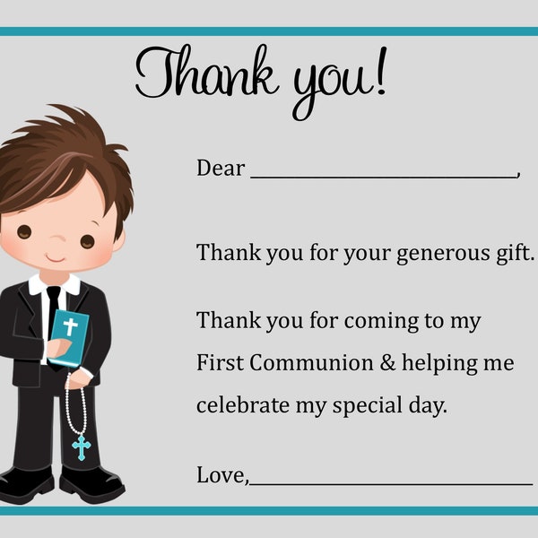 Communion Thank You Etsy