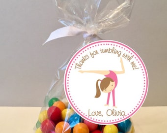 Gymnastics Party Favor Tags (12er-Set) NUR TAGS - Gymnastics Birthday Favors - Gymnastics Party