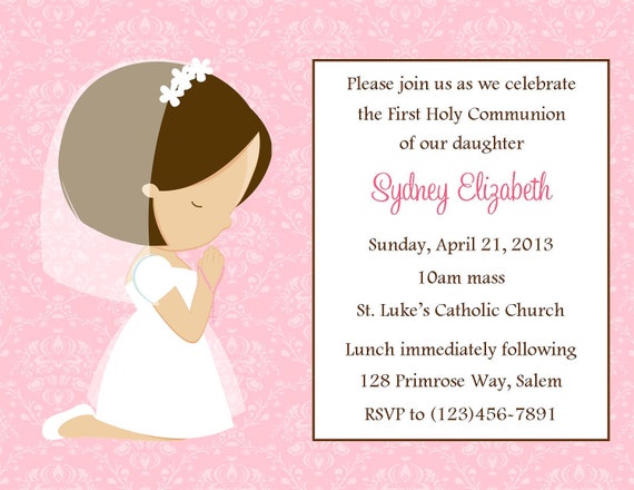 Communion Invitations For Girl 9