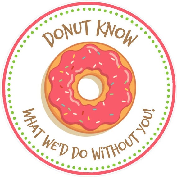 Thank You Donut Favor Sticker