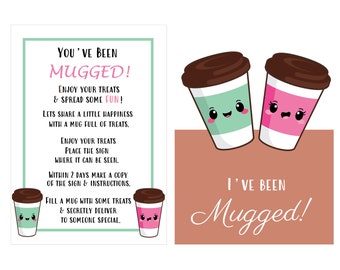 You&#39;ve Been Mugged - Printable Instructions, Sign, and Treat Bag Tag - I&#39;ve Been Mugged