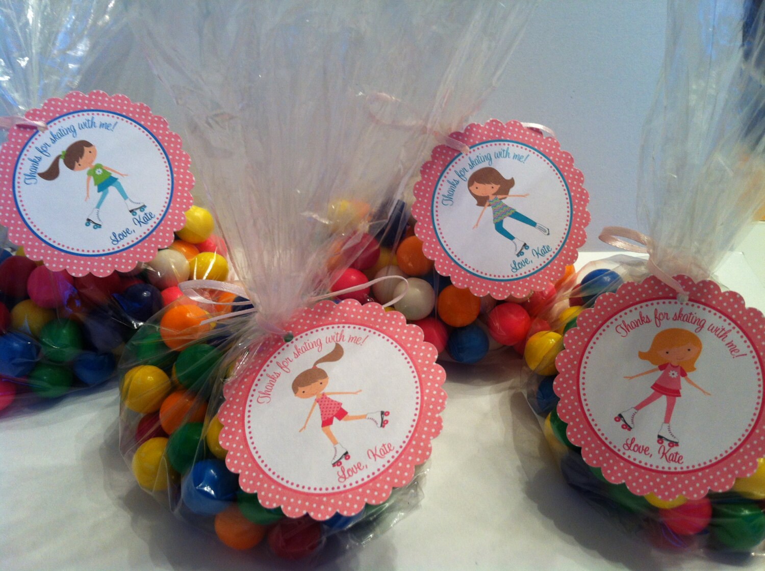 Roller Skating Party Favor Bags Rollerskating Birthday Etsy