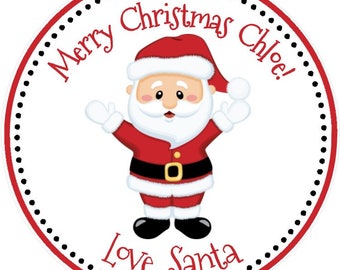 Etiquetas de regalo de Santa (Archivo imprimible - Usted imprime) / Etiquetas de Santa / Etiquetas de regalo de Navidad / Etiquetas de Santa personalizadas / Etiquetas de Navidad