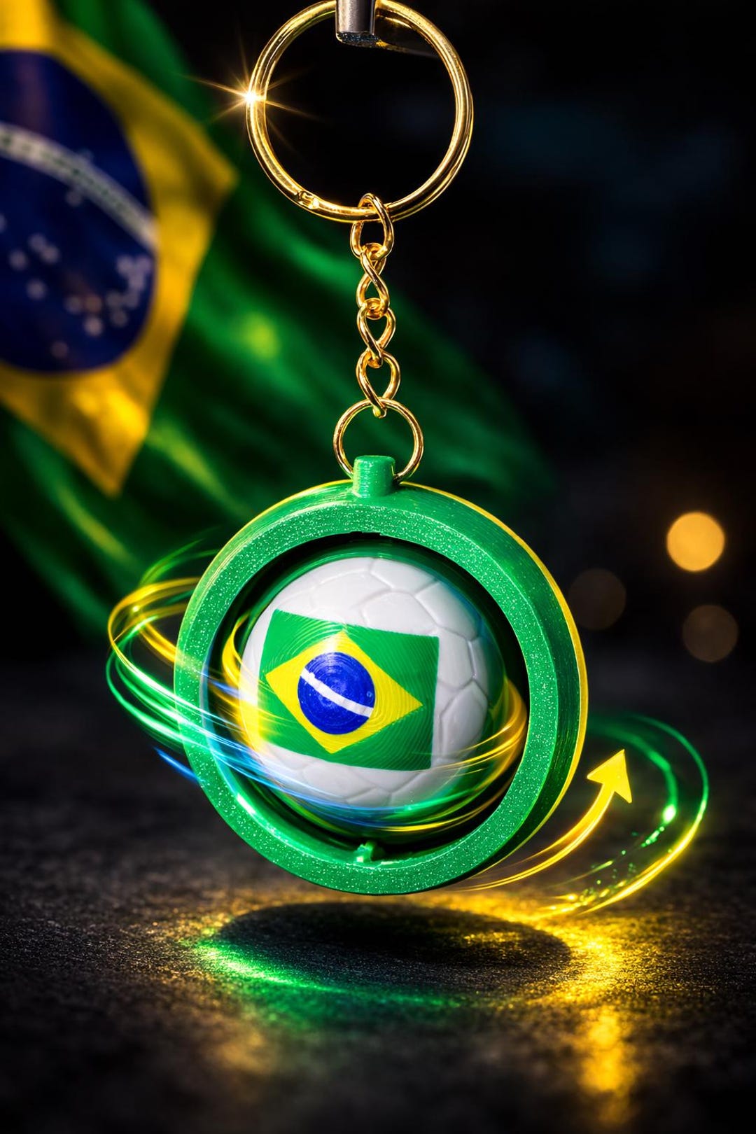 Brazil Rotating Keychain – Stylish Handmade Souvenir From Brazil - Etsy