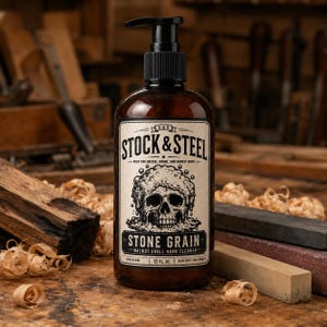 Stock & Steel Walnut Shell Hand Cleaner | Heavy Duty Mechanic Scrub