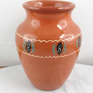 Small Vintage Cula Pottery Hand Painted Posy Vase, D 22, 1960&#39;s Australian Pottery