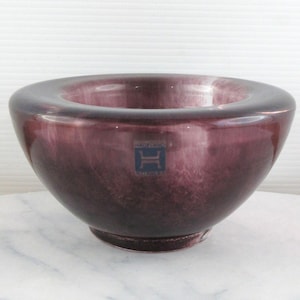 Vintage Hadeland Norway Glassworks Amethyst Glass Votive Candle Holder,  Made in Norway, Mid Century Scandinavian Glass