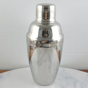 Small Vintage Art Deco Style WMF Cromargan Stainless Steel Cocktail Shaker, Single Martini Shaker,  Vintage Barware