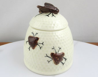 Vintage Wartook Pottery Honey Jar: Australian Gum Leaf Design - Etsy