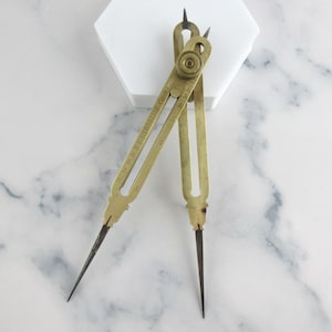 Vintage Brass Proportional Divider, Antique Drafting Instrument, Draftsman's Drawing Compass, Engineers Measuring Tool
