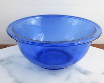 Vintage Pyrex 322 Cobalt Blue 1 L Glass Nesting Mixing Bowl, Made in USA