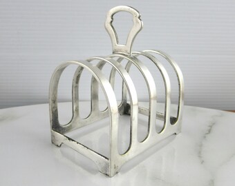 Vintage Art Deco Silver Plated Toast Rack, Crusader Plate Made in Australia, Napkin Holder,  Letter Holder