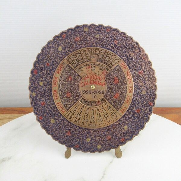 Brass Perpetual Calendar Etsy Brass Perpetual Calendar Etsy