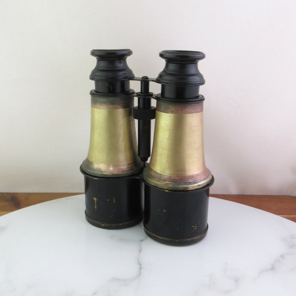 Vintage Brass Binoculars, Antique Large Racing Binoculars,  Opera Glasses