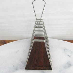 Vintage Mid Century Danish Stainless Steel & Rosewood Toast Rack, DKF ...