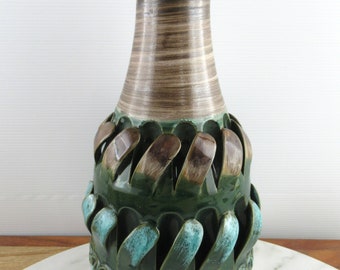 Rare Vintage Fratelli Fanciullacci Italian Pottery Bottle Shaped