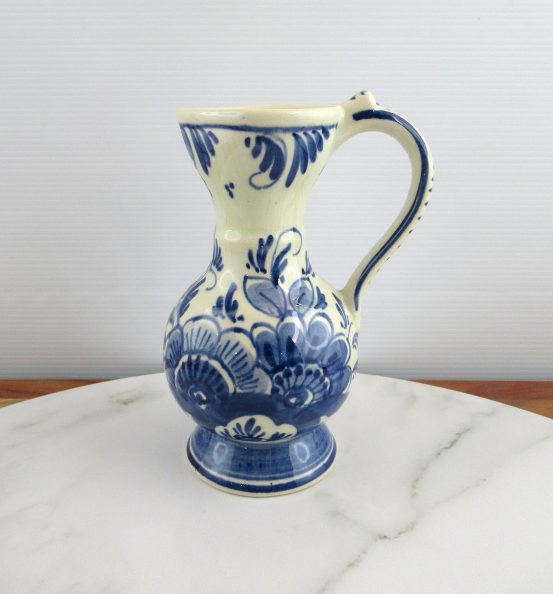 Small Vintage Delfts Hand Painted Ceramic Vase, Made in Holland, Delft ...