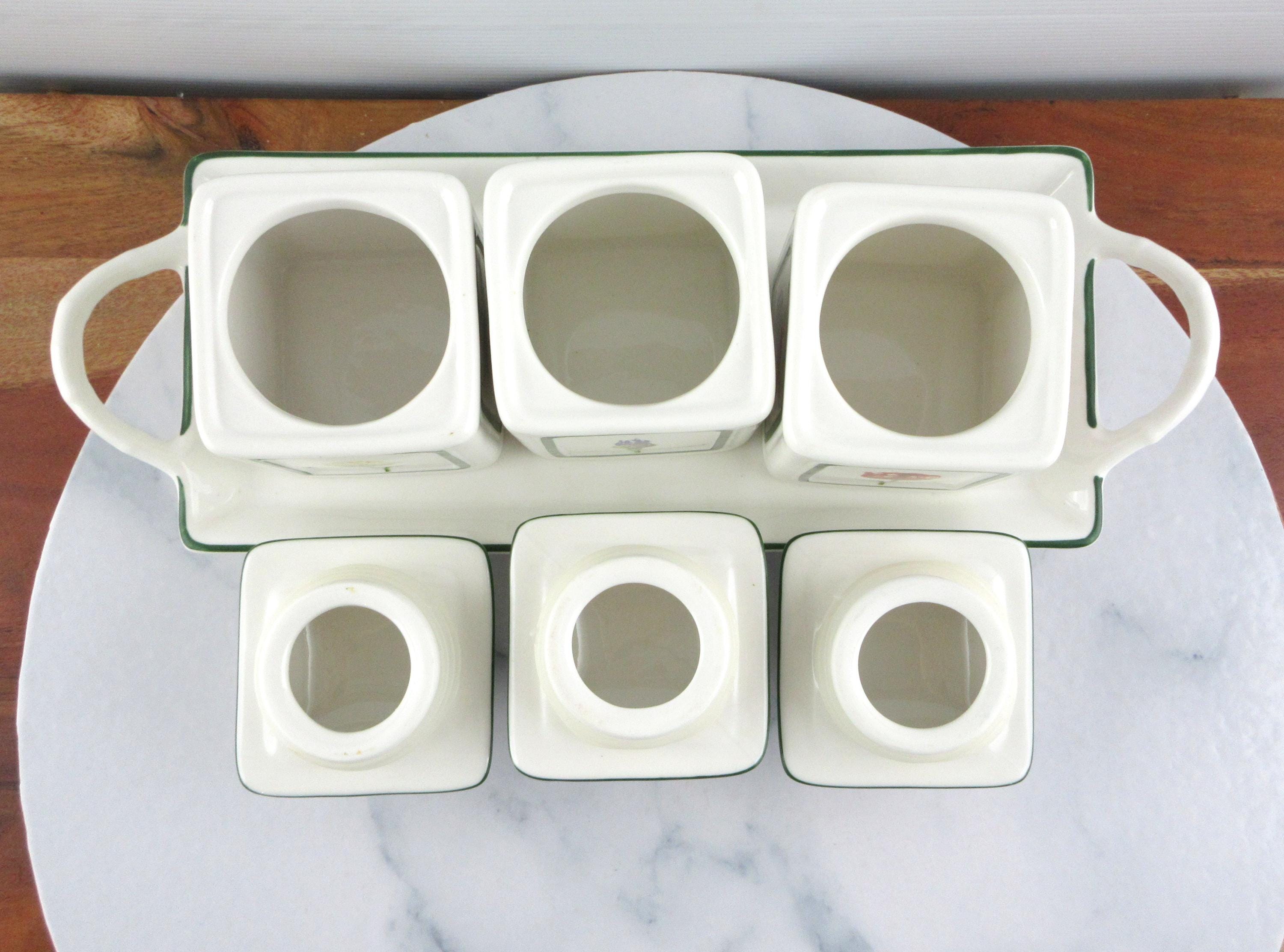 ビレロイ＆ボッホ フローラ チャーム キャニスターセット 小さな磁器製