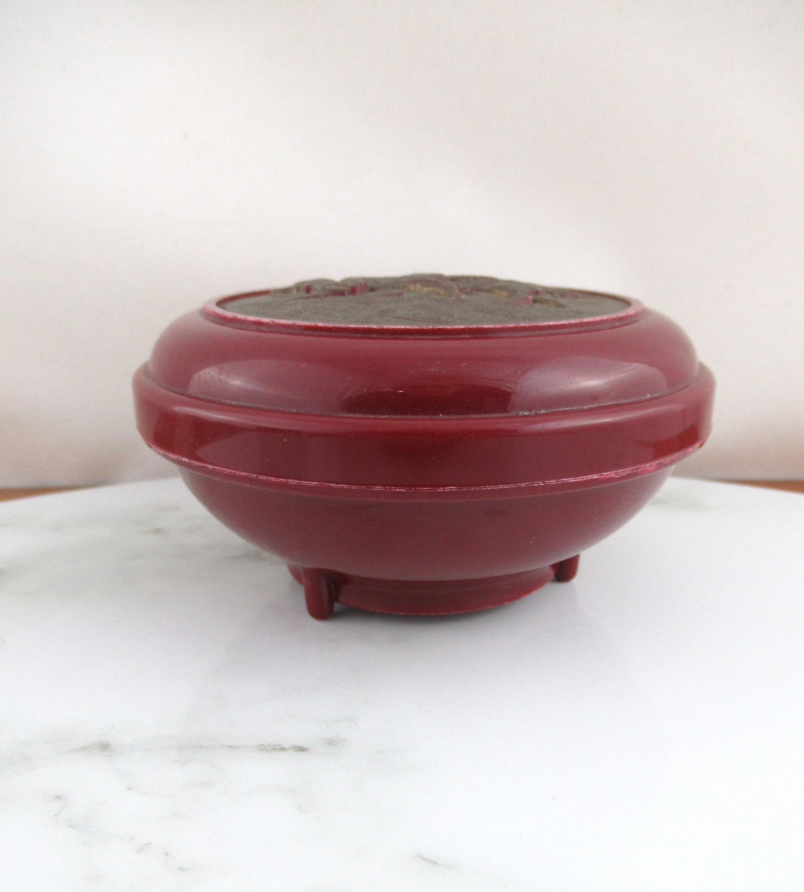 Vintage Maroon Potter & Moore Shaving Cream Bowl Art Deco Etsy Australia