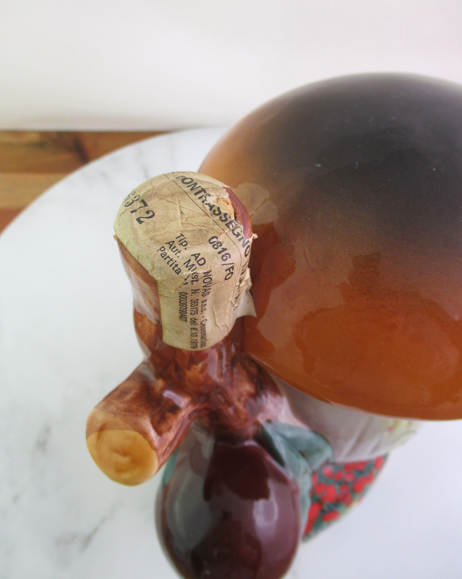 Vintage Italian Ceramic Mushroom Liquor Bottle Figural Bottle Etsy