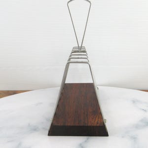 Vintage Mid Century Danish Stainless Steel & Rosewood Toast Rack, DKF ...