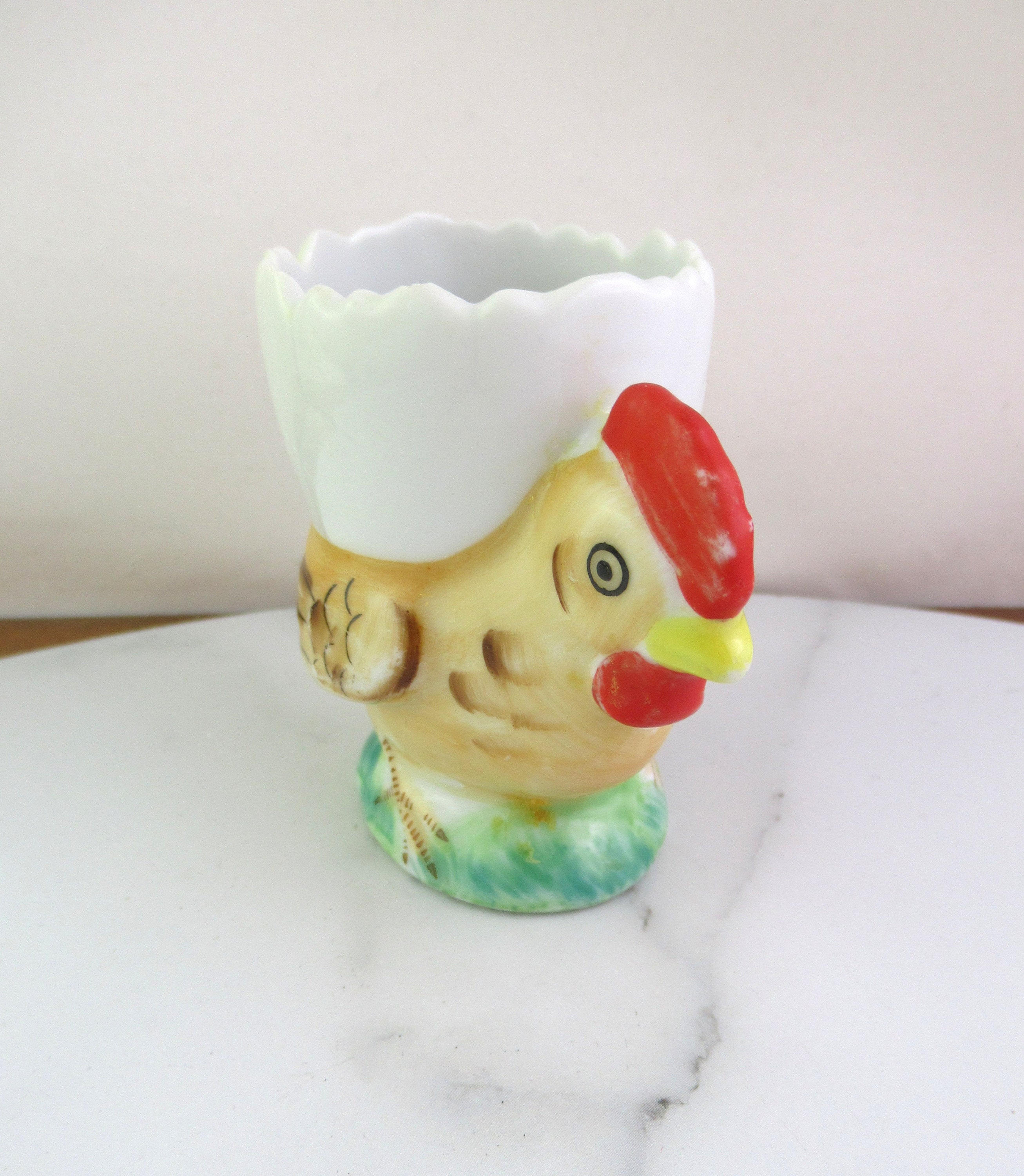 Ceramic Egg Cup Holder Standing Color Chicken