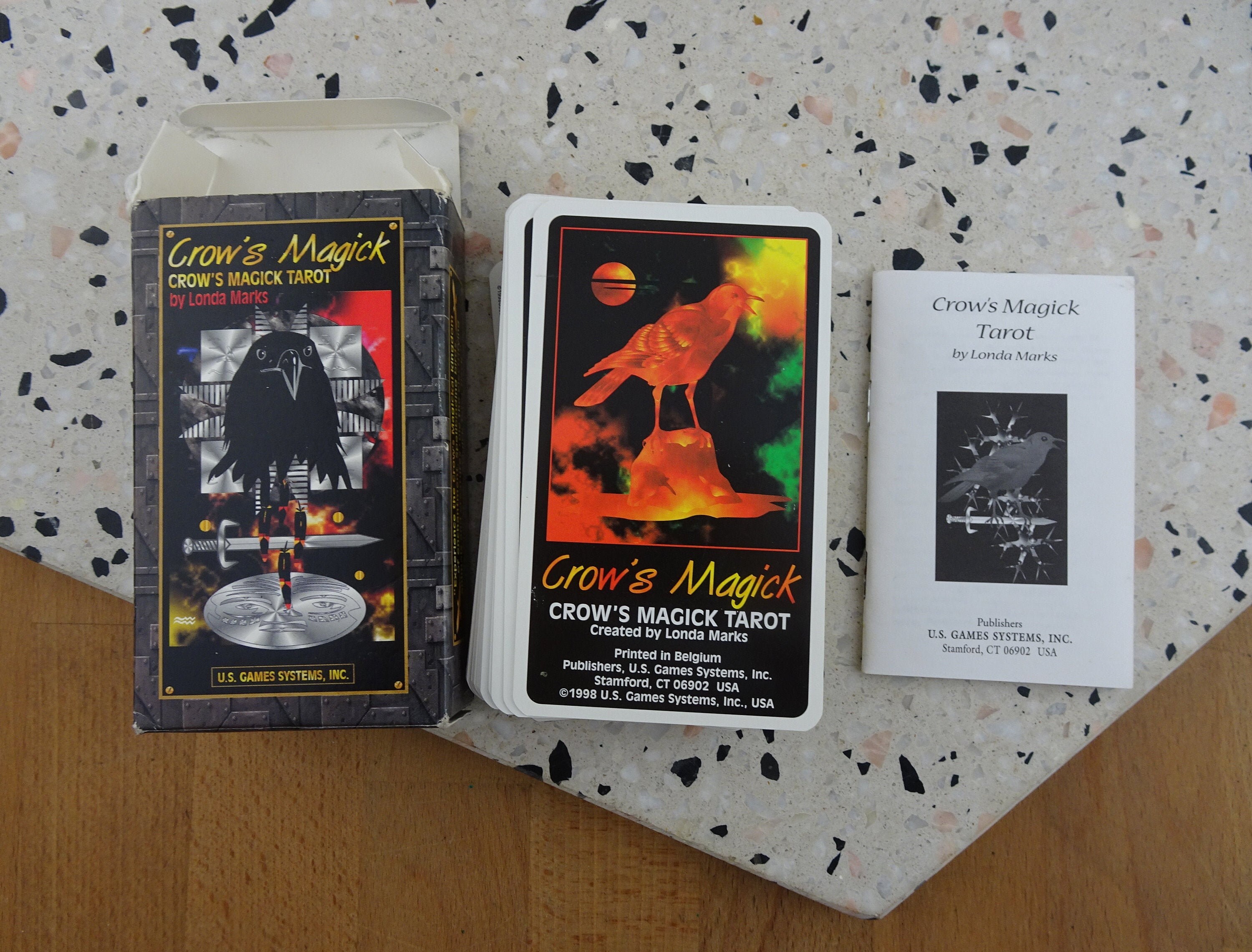 Crow's Magick Tarot Card Deck by Londa Marks Rare OOP Printed in
