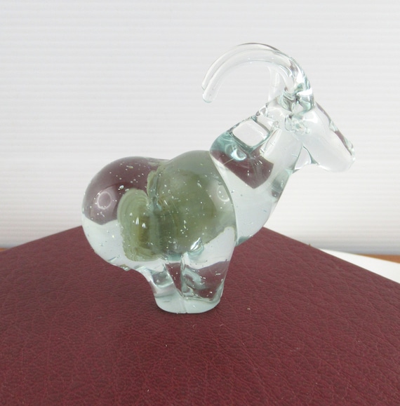 ヴィンテージ ハンドメイド Ngwenya ガラス アイベックス マウンテン