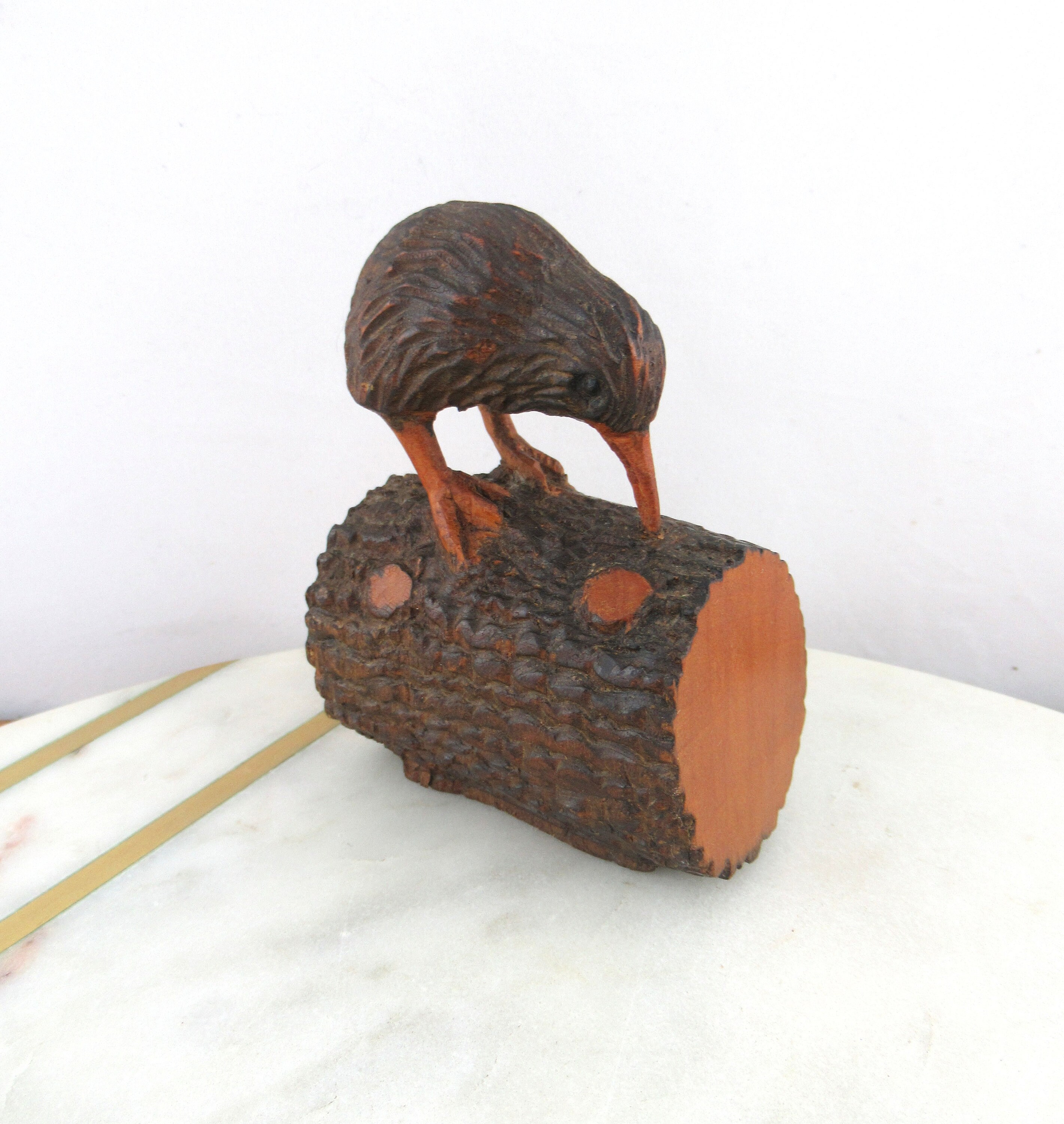 Vintage New Zealand Wooden Kiwi Bird Figure Hand Carved from Etsy