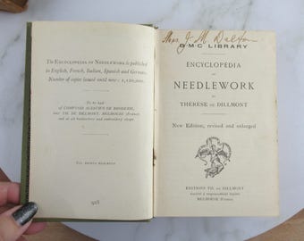【古書】encyclopedia of needlework Encyclopedia of Needlework by Therese De Dillmont, Rare