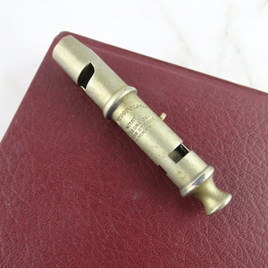 Vintage THE METROPOLITAN Double Ended Police Whistle, J Hudson & Co 244 Barr Street Birmingham England,  Antique Whistle