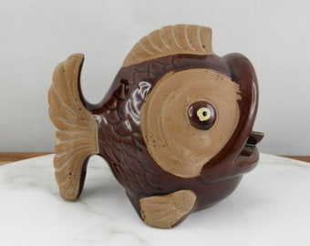 Vintage Keramik Wal Aschenbecher oder Trinket Schüssel, Vintage Strandhaus Wohnkultur