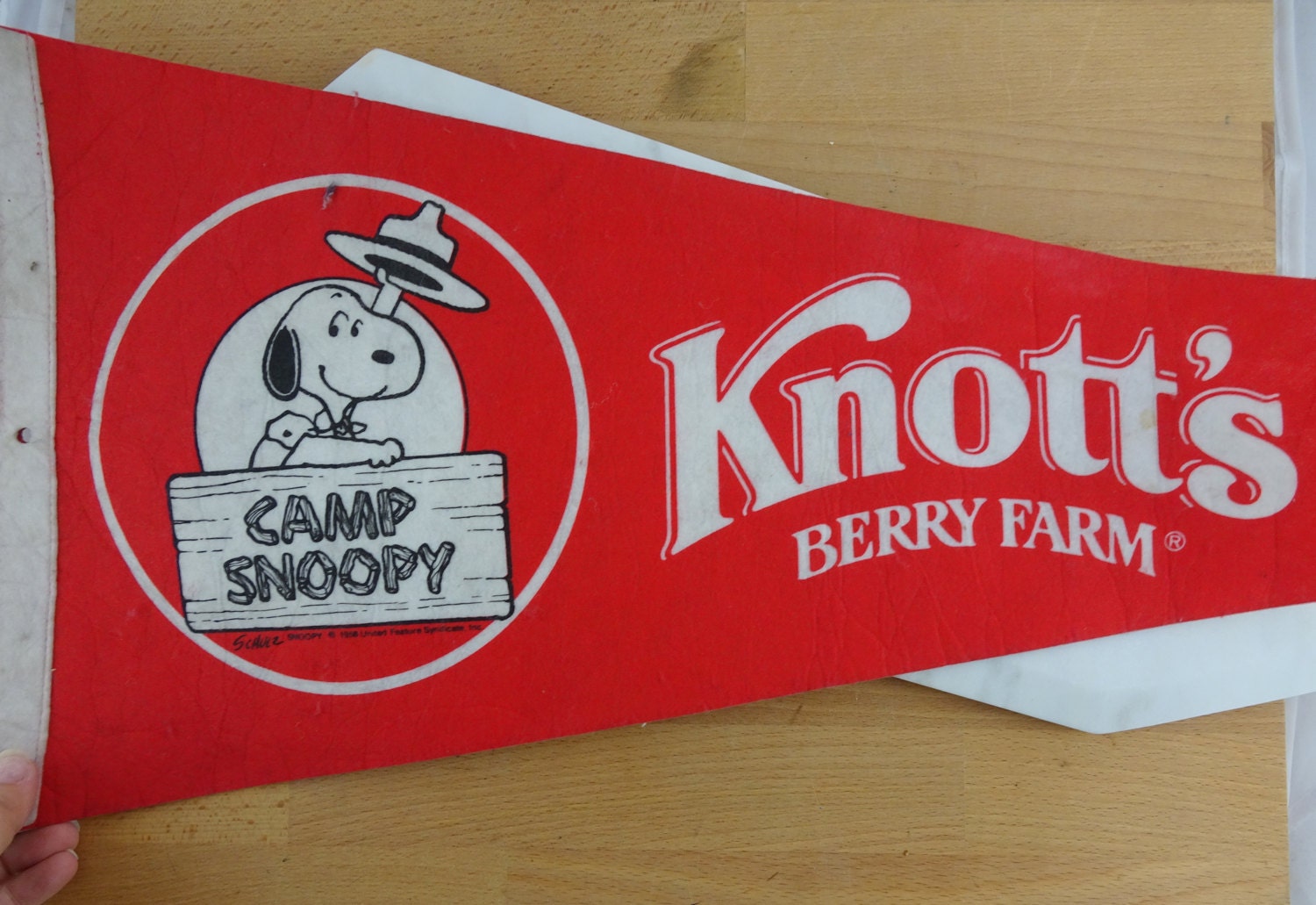 Vintage Knotts Berry Farm Camp Snoopy Souvenir Felt Pennant | Etsy