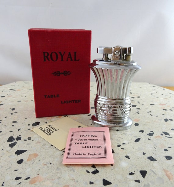 Vintage Royal Cigarette Table Lighter Made In England Etsy