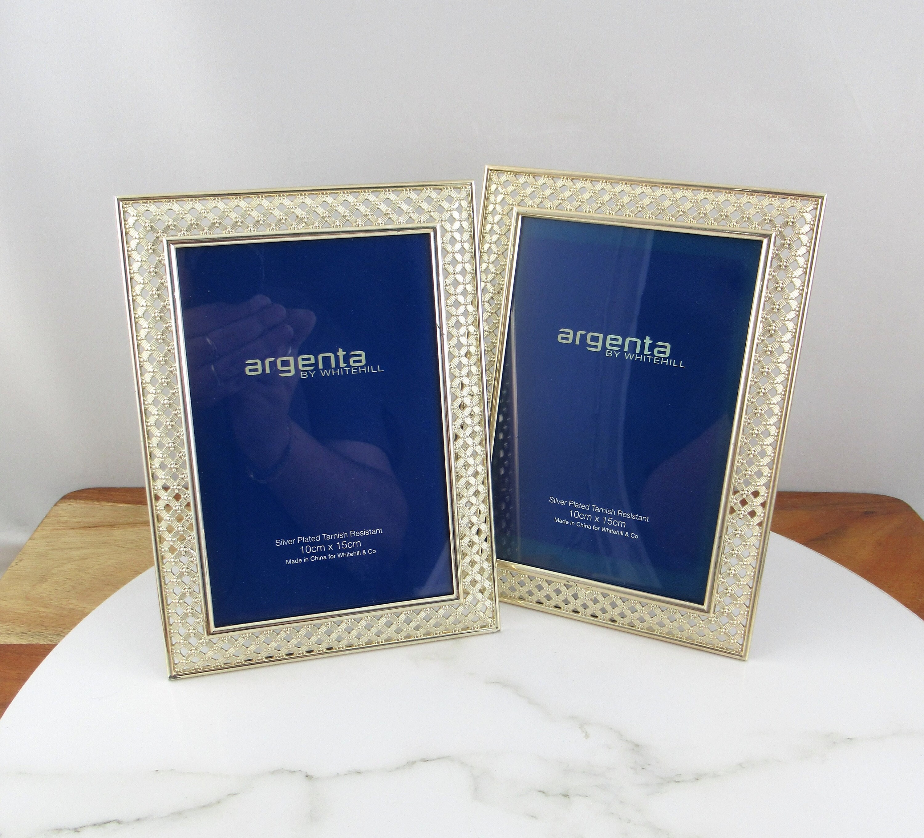 Cornice Argento 10x15 Cm Per Foto - Bordo Sottile Con Supporto Velluto - Ideale Per Matrimoni E Ricordi - Foto 7