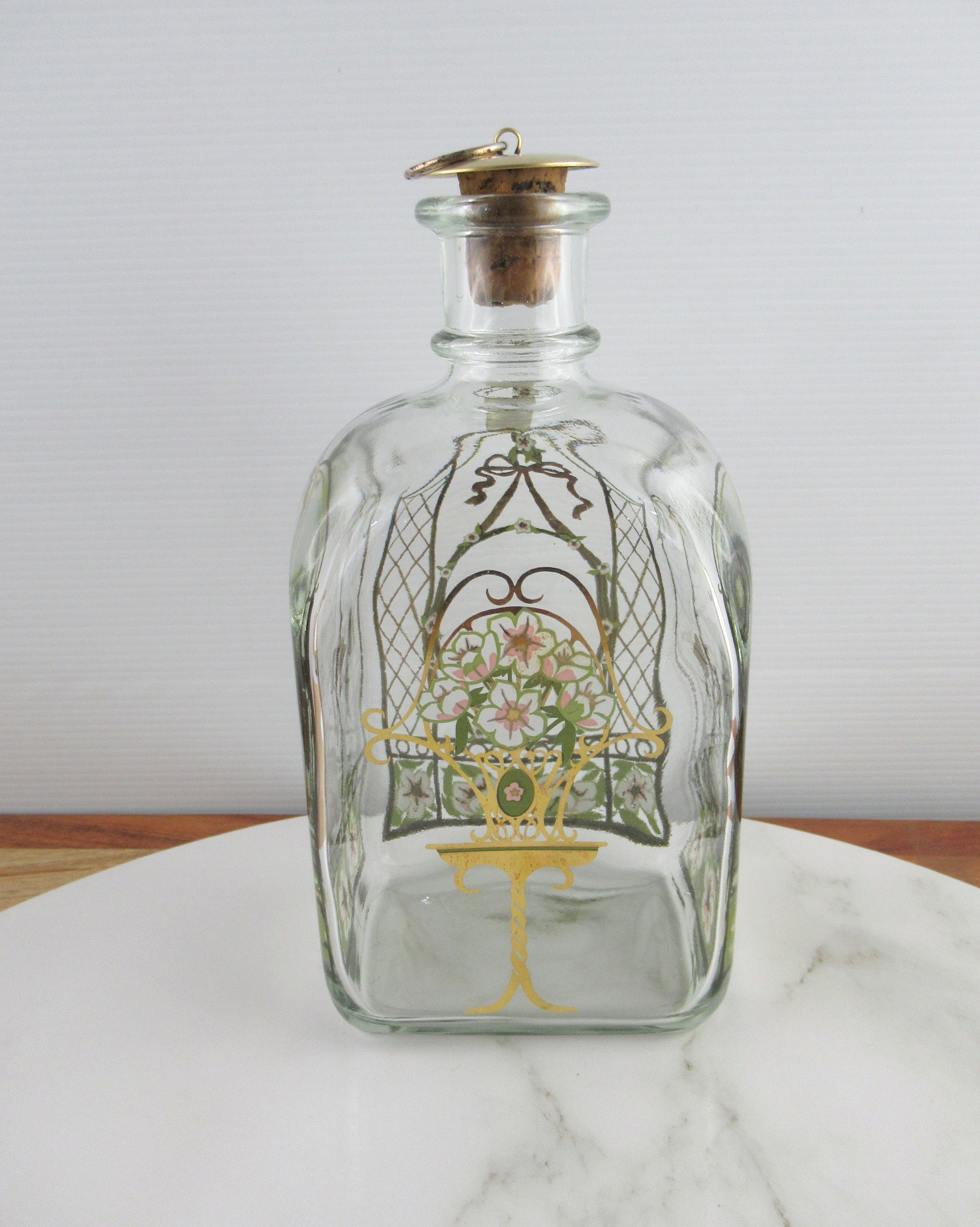 Vintage Holmegaard Glass Christmas Decanter Bottle 1993