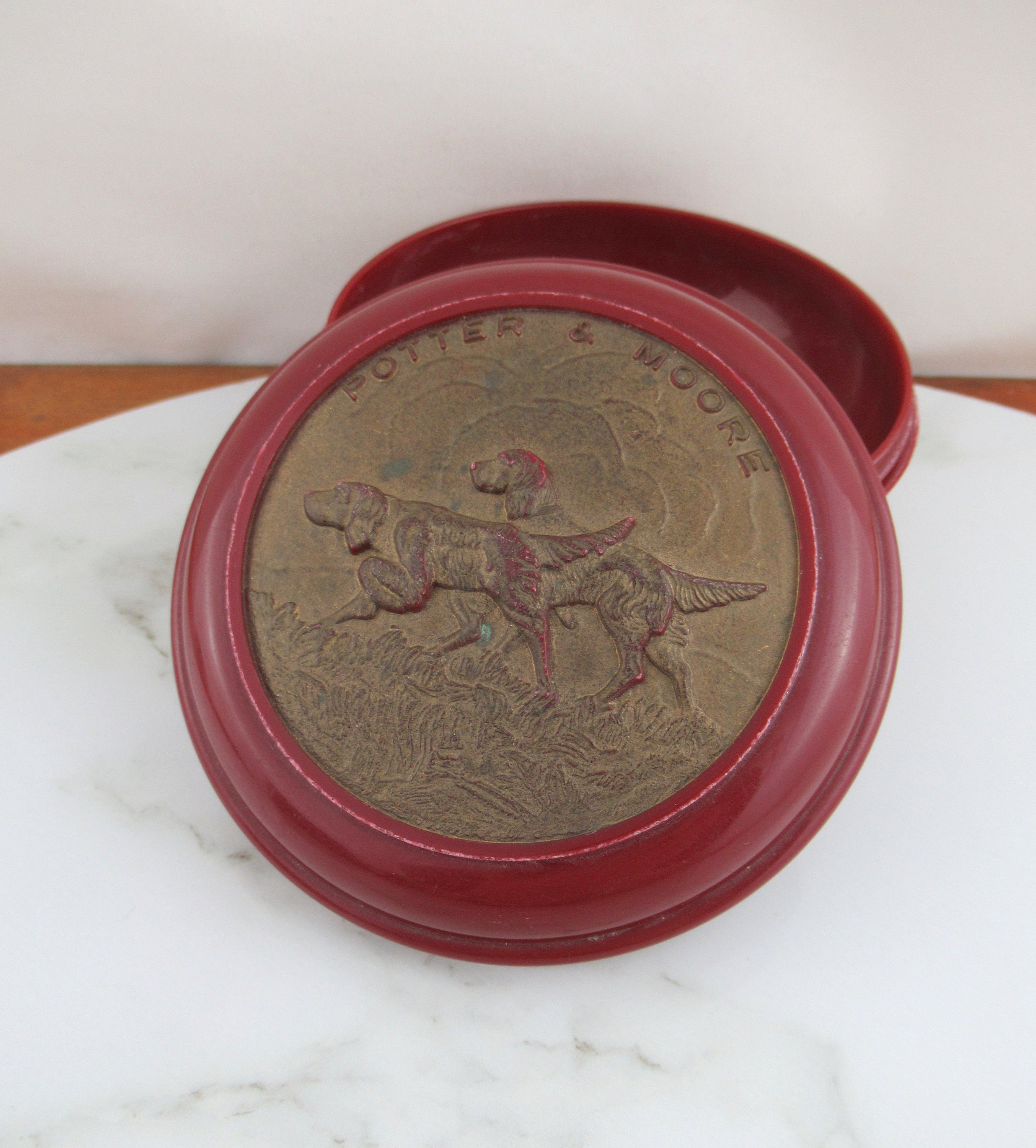 Vintage Maroon Potter & Moore Shaving Cream Bowl Art Deco Etsy Australia