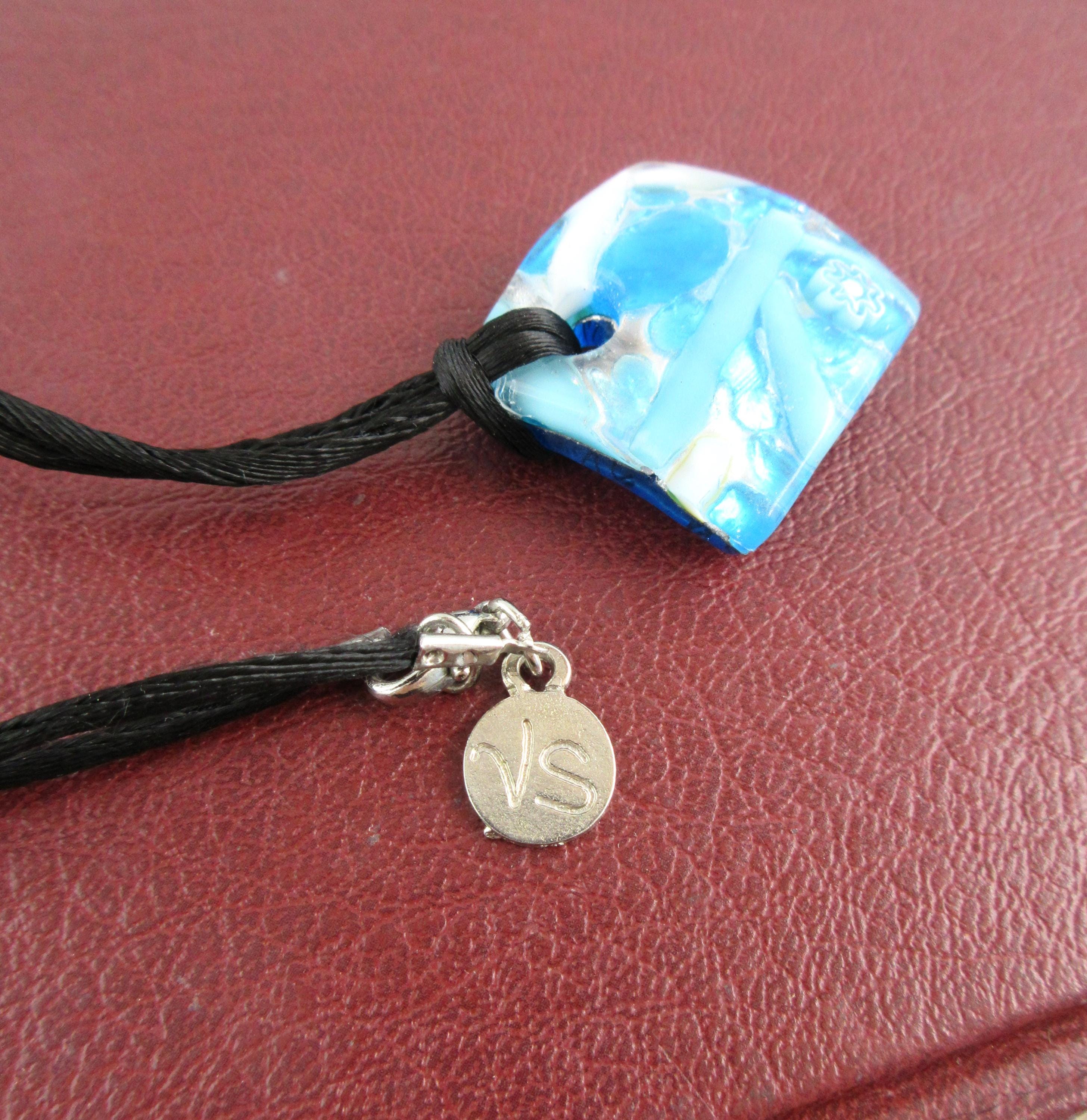 美しいヴィンテージイタリアンライトブルームラーノガラスペンダント