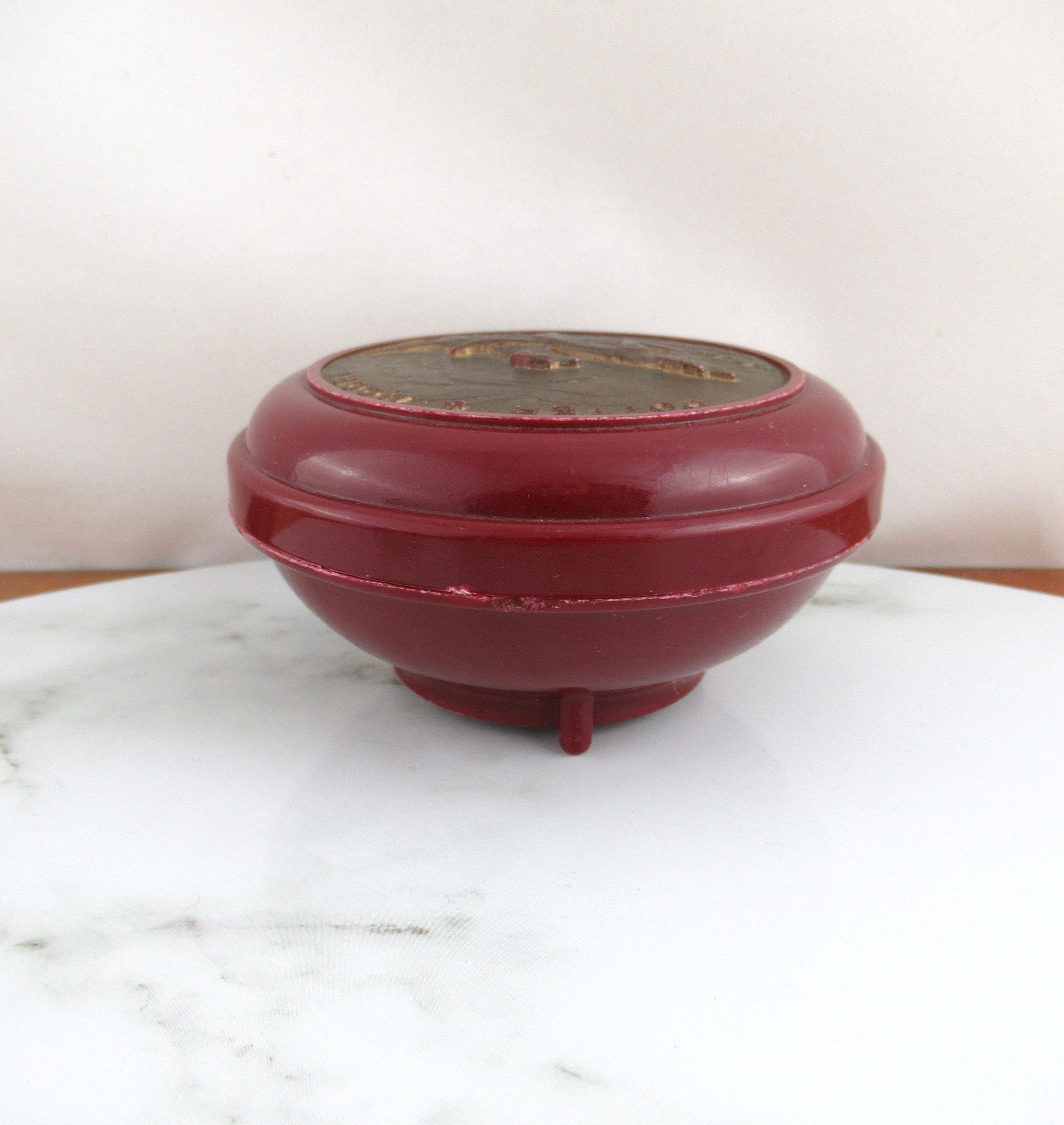 Vintage Maroon Potter & Moore Shaving Cream Bowl Art Deco Etsy Australia