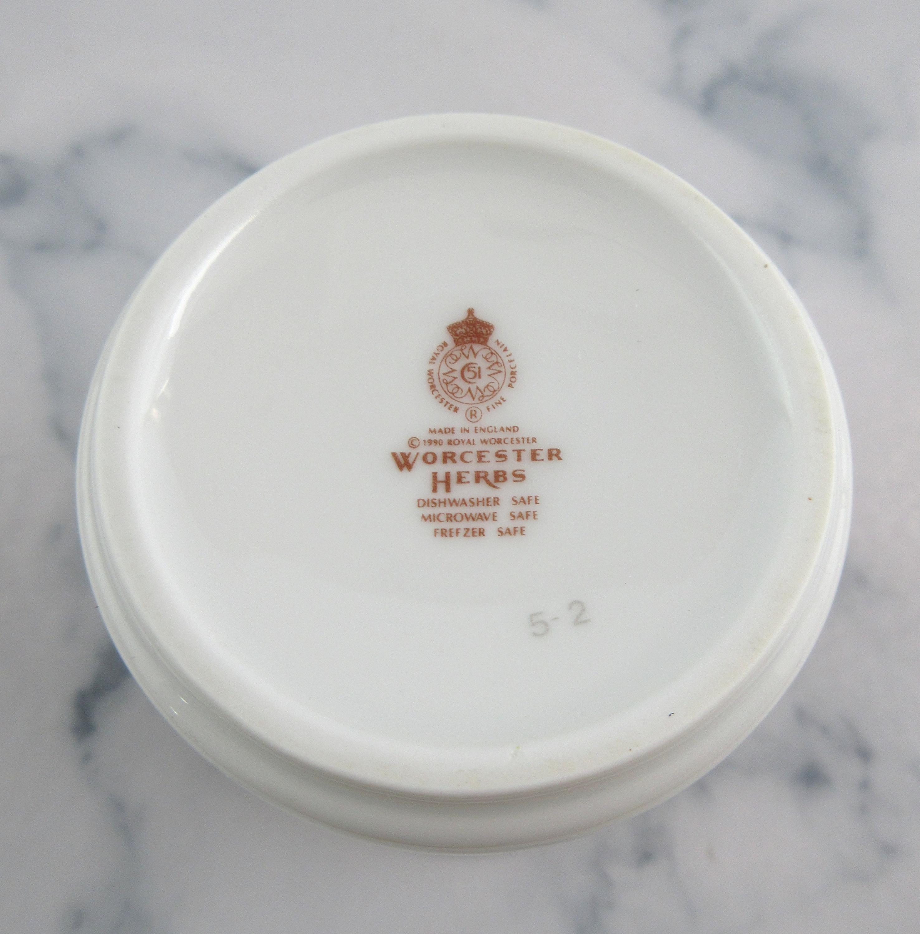 Vintage Royal Worcester Rosemary Herb Storage Jar Container With