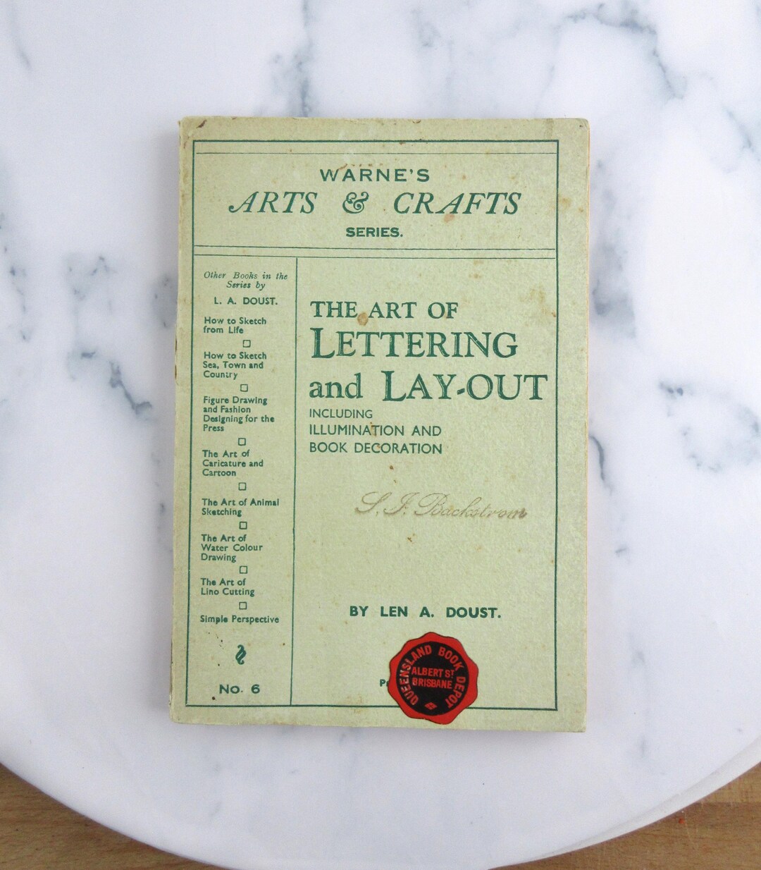 Len Lettering Vintage the Art of Lettering and Lay-out, Warne's Arts & Crafts Book ...